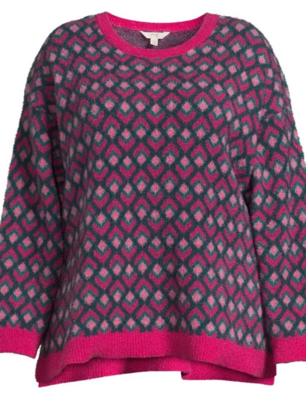 Terra & Sky Women's Plus Size Eyelash Knit Pullover Sweater A7 355
